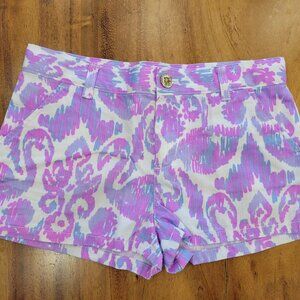 Lilly Pulitzer Girls Shorts Size 10 – Purple Flamingo Print – Vibrant Summer Sty